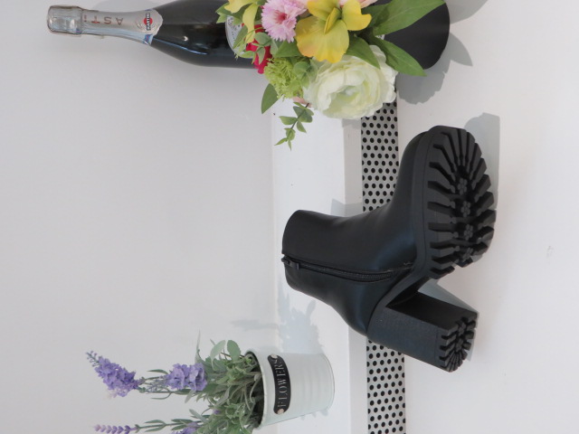 Botki Damskie 5787 BLACK PU 36-41 OCIEPLANE 2