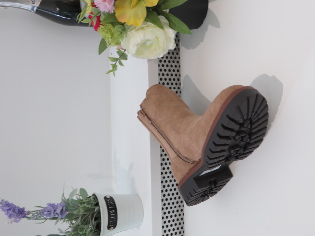 Botki Damskie 68208 KHAKI 36-41 2