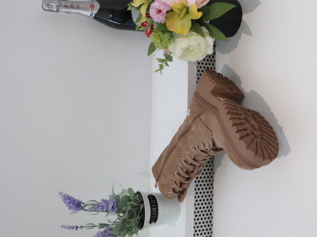 Botki Damskie 1600 KHAKI 36-41 OCIEPLANE 1