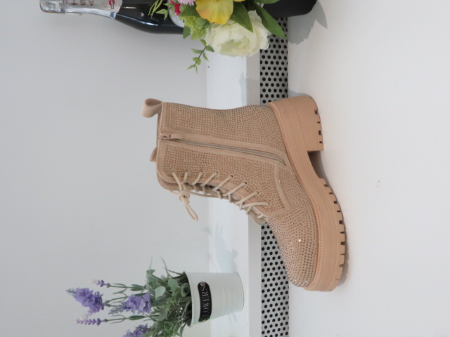 Botki Damskie 8655 BEIGE 36-41 OCIEPLANE 3