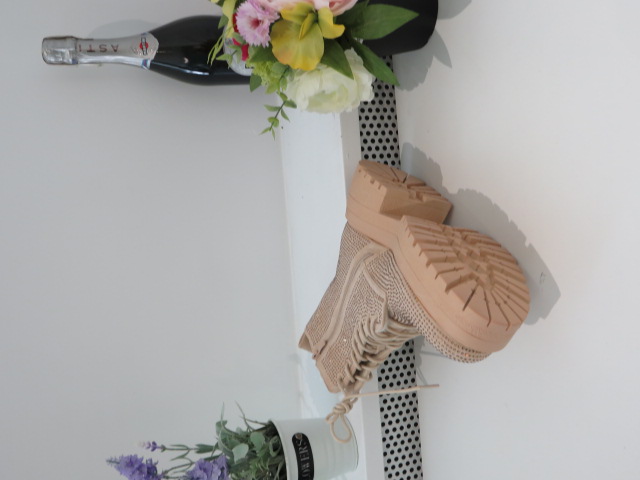 Botki Damskie 8655 BEIGE 36-41 OCIEPLANE 2