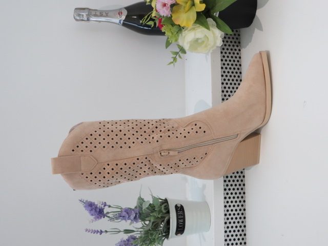 Kozaki Damskie 8689 BEIGE 36-41 1