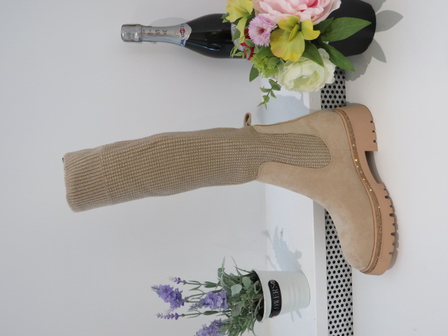 Kozaki Damskie 9511 BEIGE 36-41 1