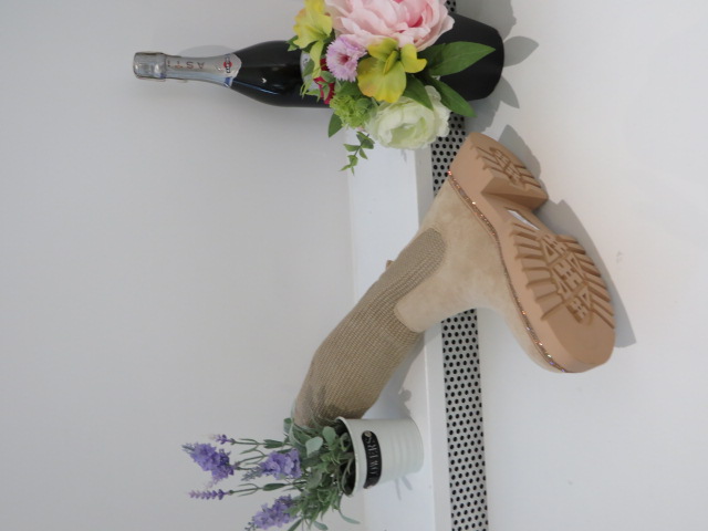 Kozaki Damskie 9511 BEIGE 36-41 2