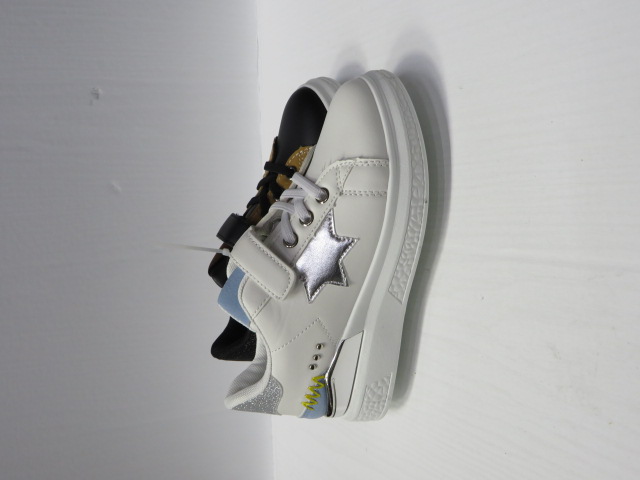 Buty Sportowe Dziecięce AF-23-9 BLACK/WHITE-SILVER/WHITE-LEOPA 31-36 1