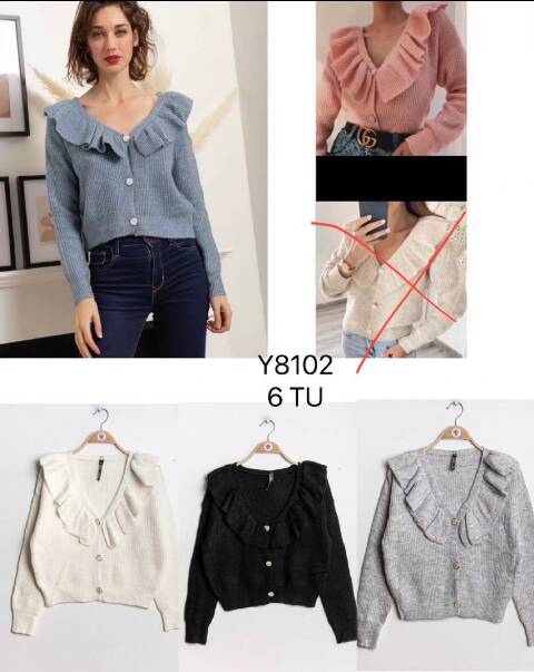 Sweter damskie Y8102 Mix kolor Standard