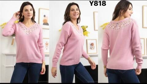 Sweter damskie Y818 Mix kolor Standard
