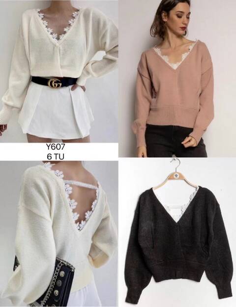 Sweter damskie Y607 Mix kolor Standard