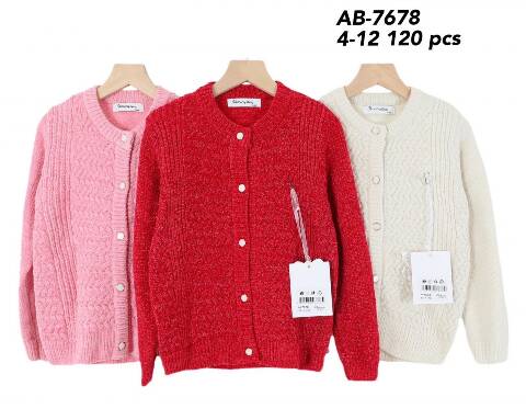 Sweter dziewczęce AZ-7678 Mix kolor 4-12 1