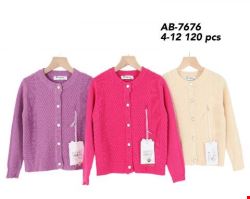 Sweter dziewczęce AZ-7676 Mix kolor 4-12