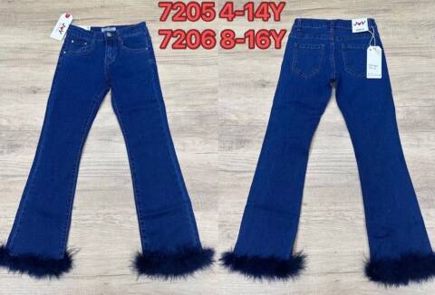 Jeansy dziewczęce 7205 Mix kolor 8-16