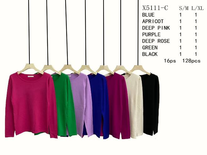 Sweter Damkie X5111-C Mix KOLOR  S/M-L/XL (TOWAR CHINA) 1