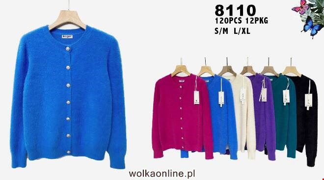 Sweter Damkie 8110 Mix KOLOR  S/M-L/XL (TOWAR CHINA)