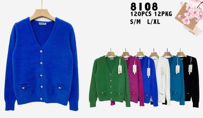 Sweter Damkie 8108 Mix KOLOR  M-2XL (TOWAR CHINA) 1