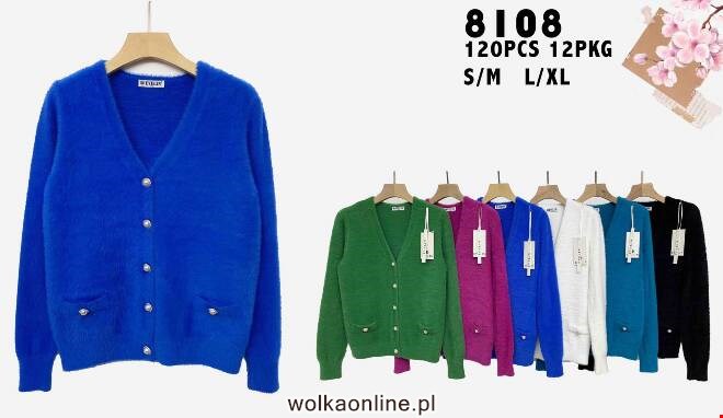 Sweter Damkie 8108 Mix KOLOR  M-2XL (TOWAR CHINA)