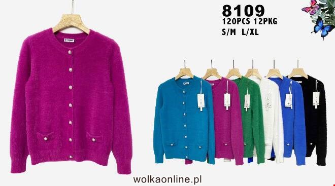 Sweter Damkie 8109 Mix KOLOR  M-2XL (TOWAR CHINA)