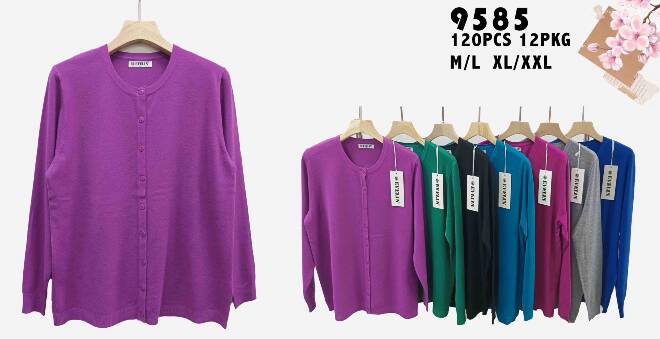 Sweter Damkie 9585 Mix KOLOR  M-2XL (TOWAR CHINA) 1
