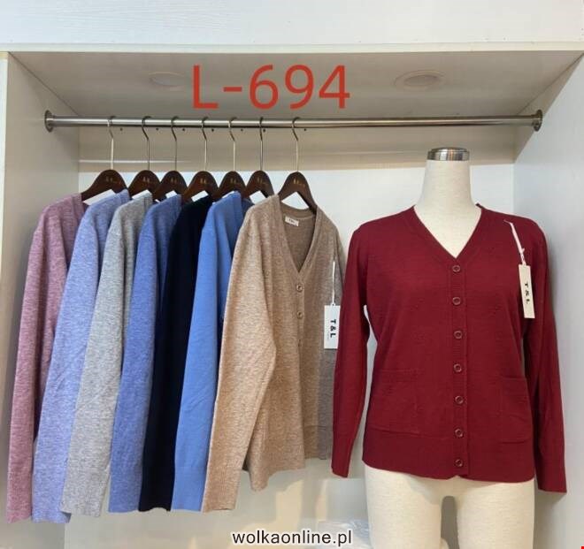 Sweter Damkie L-694 Mix KOLOR  L-3XL (TOWAR CHINA)