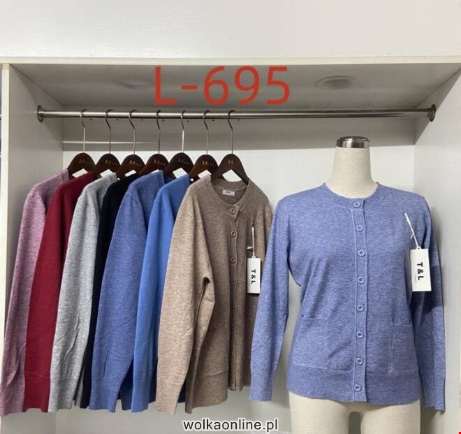 Sweter Damkie L-695 Mix KOLOR  L-3XL (TOWAR CHINA)