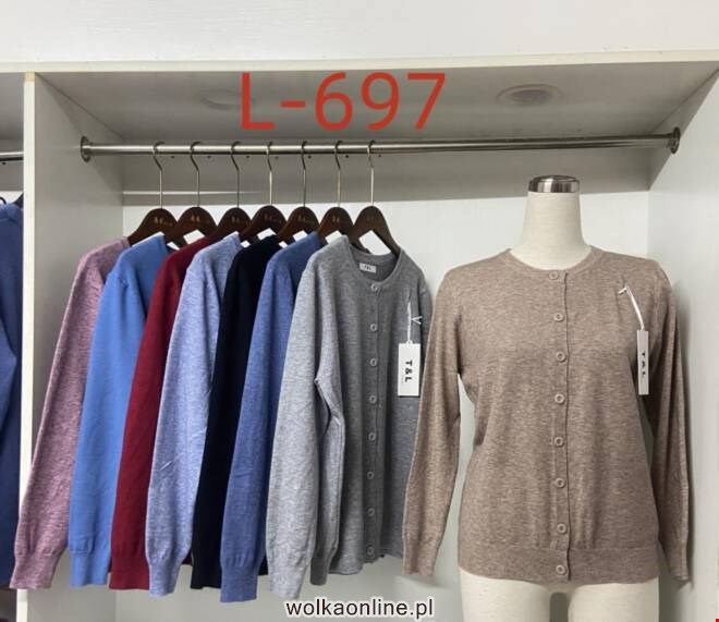 Sweter Damkie L-697 Mix KOLOR  L-3XL (TOWAR CHINA)