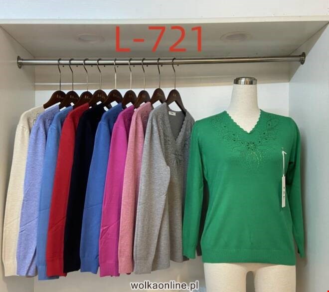 Sweter Damkie L-721 Mix KOLOR  L-3XL (TOWAR CHINA)