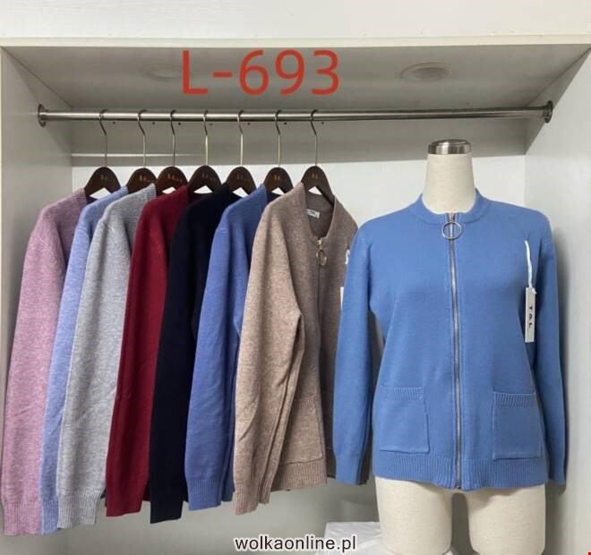 Sweter Damkie L-693 Mix KOLOR  L-3XL (TOWAR CHINA)