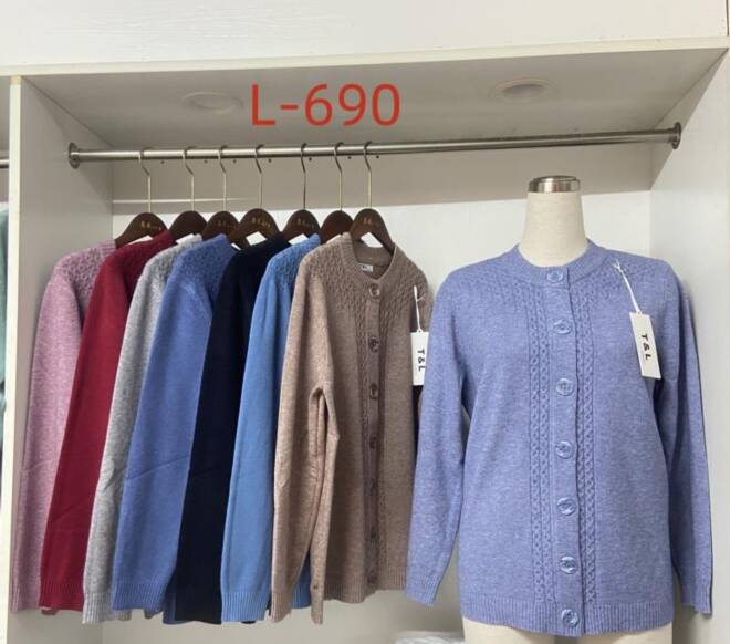 Sweter Damkie L-690 Mix KOLOR  L-3XL (TOWAR CHINA) 1