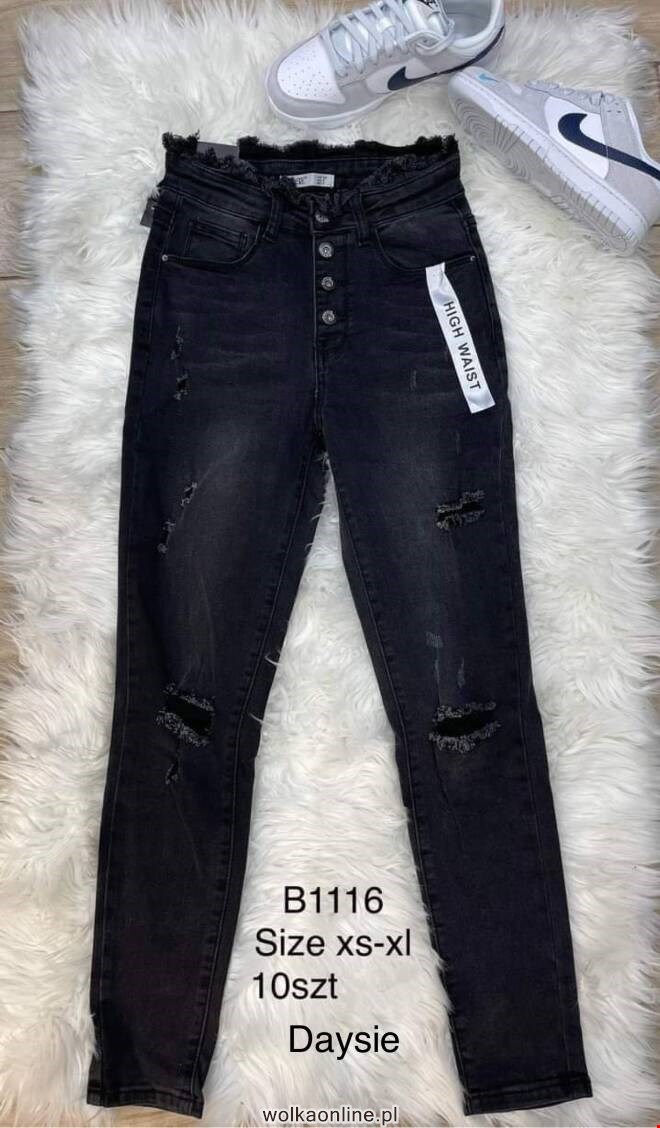 Jeansy damskie B1116 1 kolor  XS-XL
