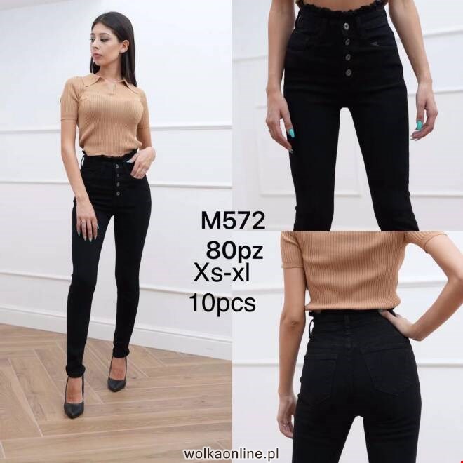 Jeansy damskie M572 1 kolor  XS-XL