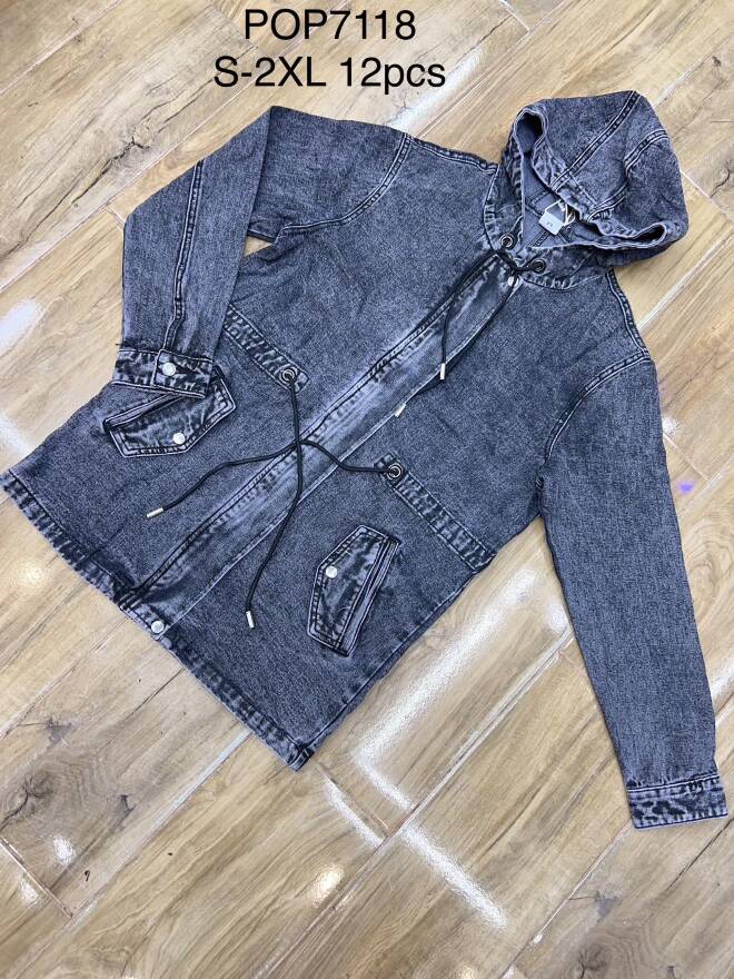 Kurtka jeansowa damskie POP7118 1 kolor  S-2XL 1