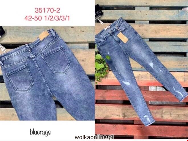 Jeansy damskie 35170-2 1 kolor  42-50