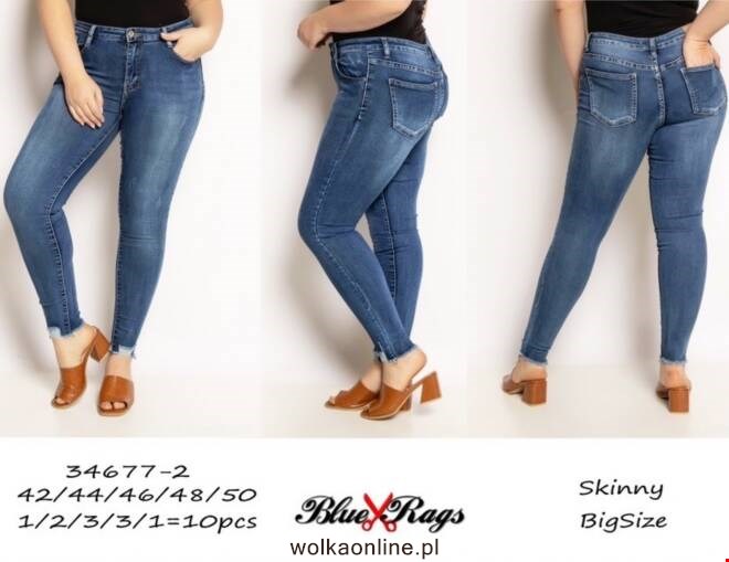 Jeansy damskie 34577-2 1 kolor  42-50