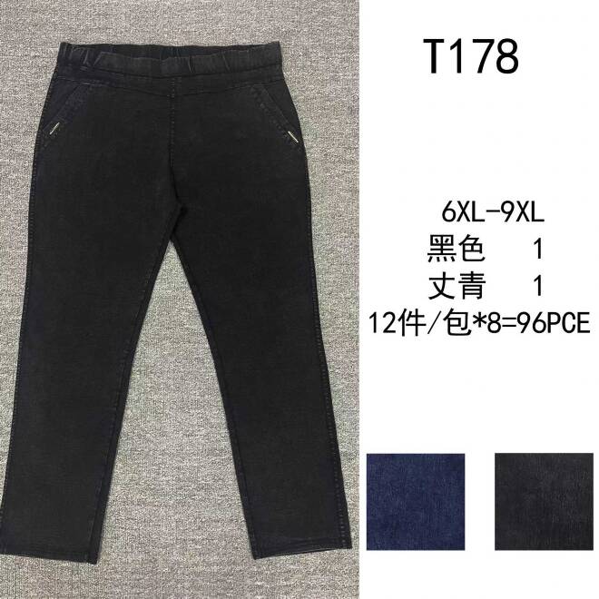 Jeansy damskie T178 Mix KOLOR  6XL-9XL (TOWAR CHINA)