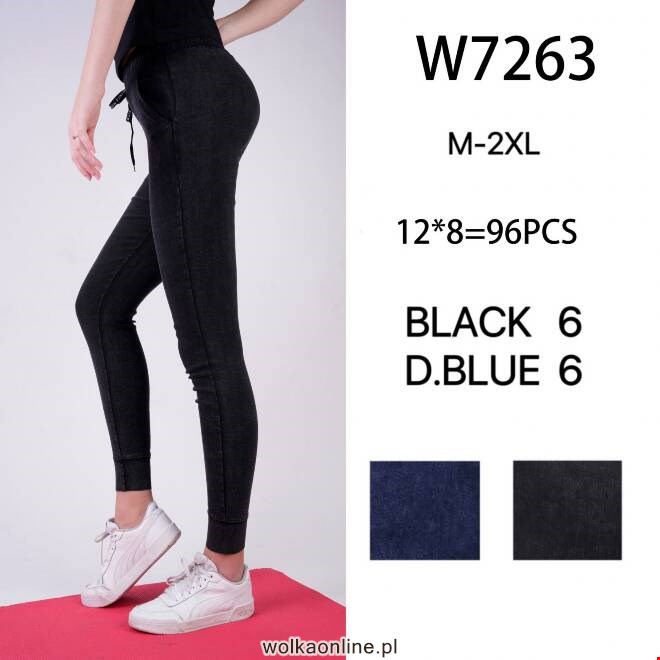 Jeansy damskie W7263 Mix KOLOR  M-2XL (TOWAR CHINA)