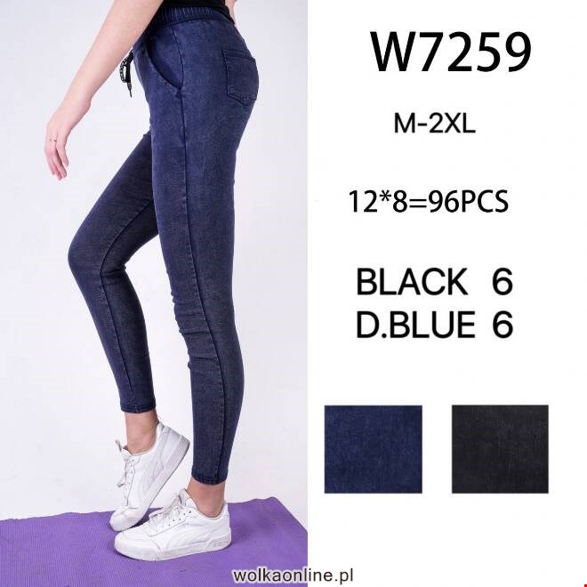 Jeansy damskie W7259 Mix KOLOR  M-2XL (TOWAR CHINA)