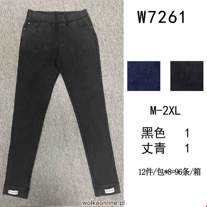 Jeansy damskie W7261 Mix KOLOR  M-2XL (TOWAR CHINA)
