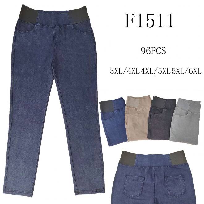 Jeansy damskie F1511 Mix KOLOR  3XL-6XL (TOWAR CHINA)