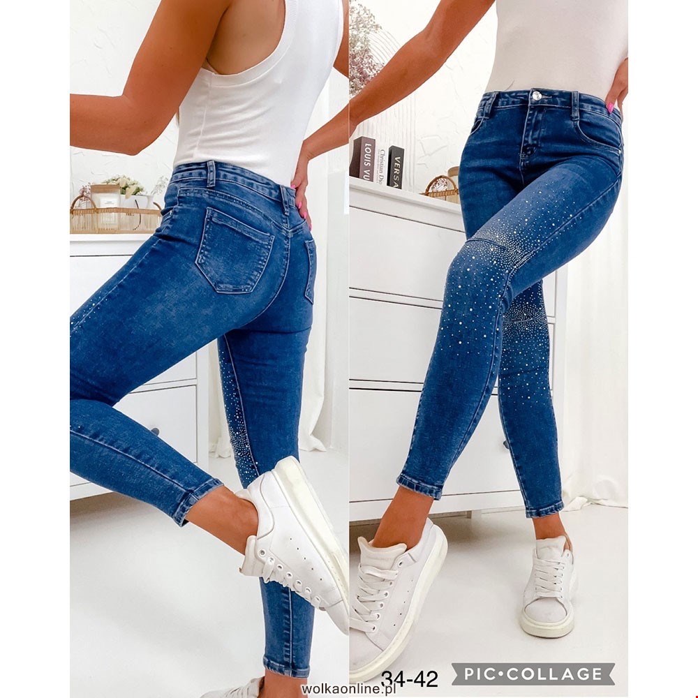 Jeansy damskie 9987 1 kolor  XS-XL