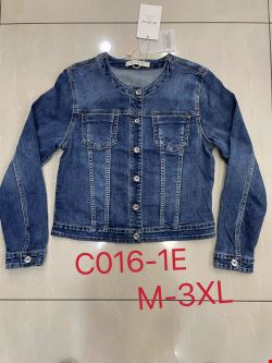 Kurtka jeansowa damskie C016-1E 1 kolor  M-3XL