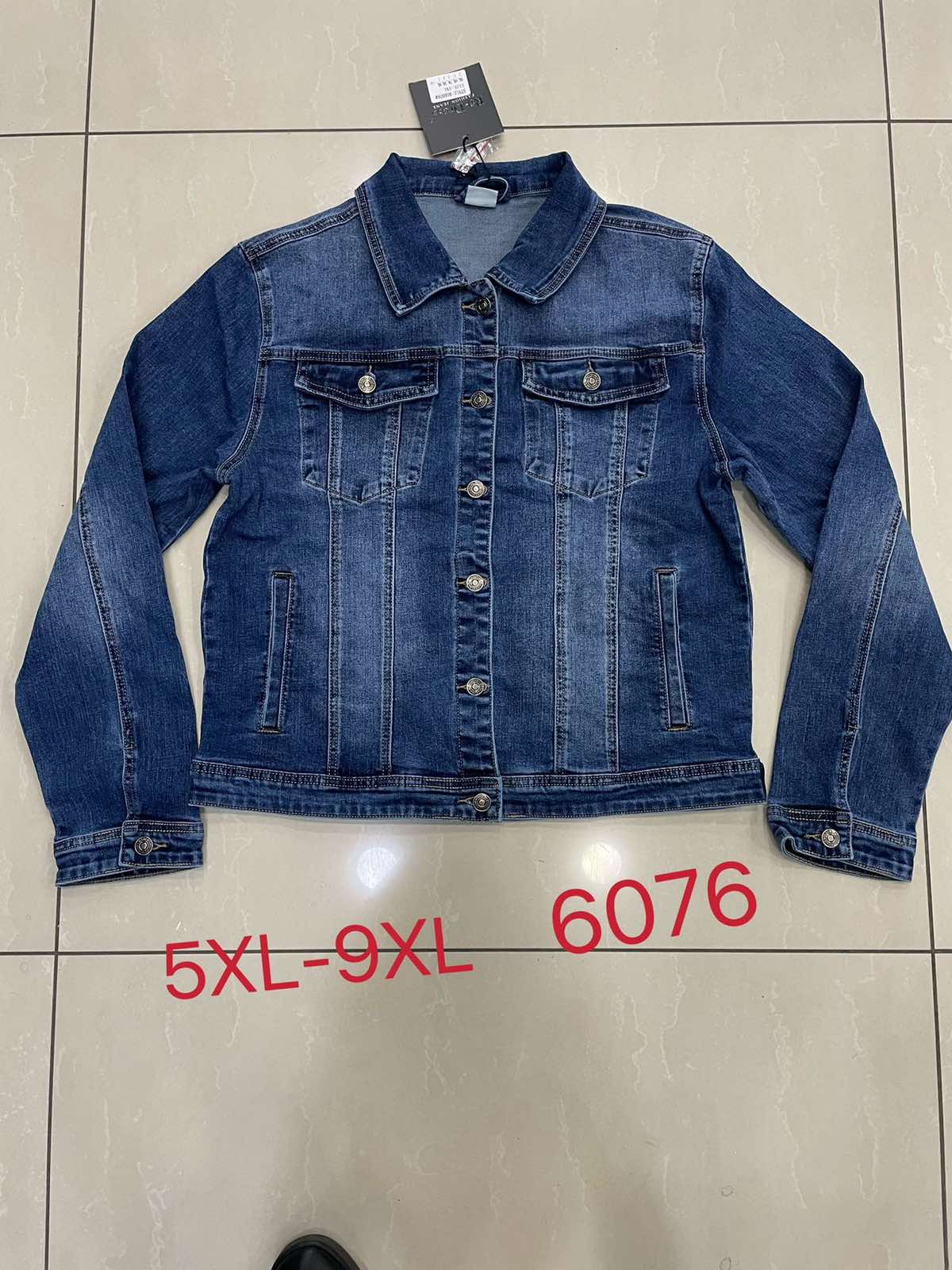Kurtka jeansowa damskie 6076 1 kolor  5XL-9XL 1