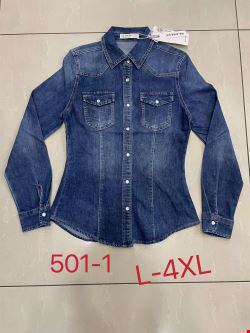 Kurtka jeansowa damskie 501-1 1 kolor  L-4XL