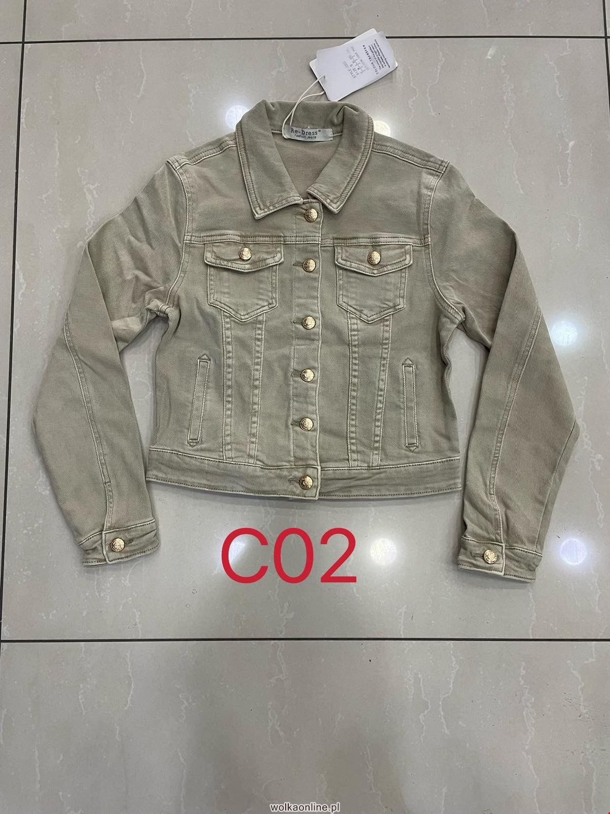 Kurtka jeansowa damskie C02 1 kolor  XS-XL