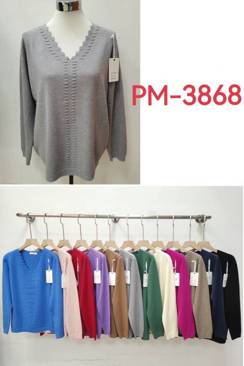 Sweter Damskie PM-3868 Mix kolor XL-3XL 1