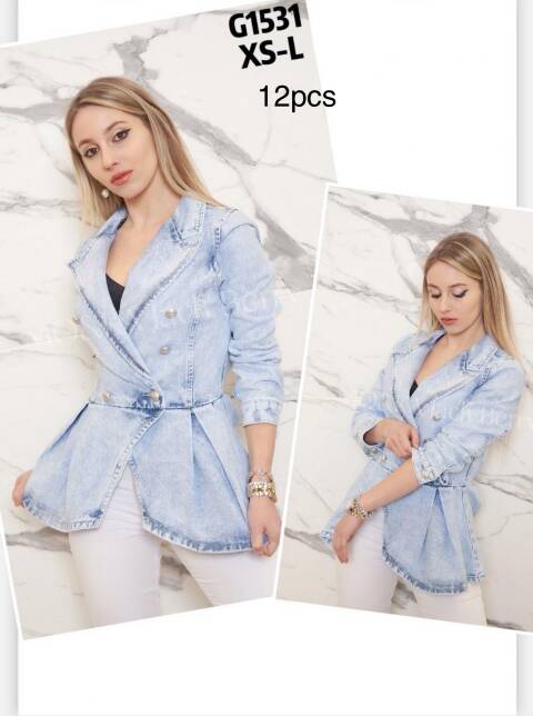 Kurtka jeansowa damskie G1531 1 kolor XS-L 1