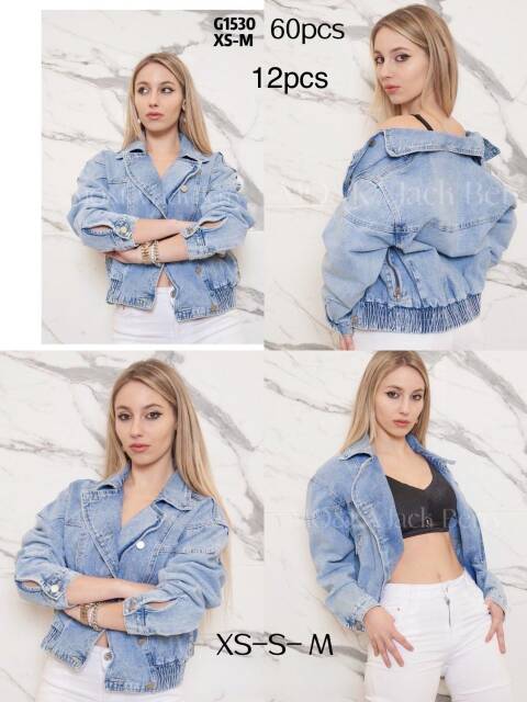 Kurtka jeansowa damskie G1530 1 kolor XS-M