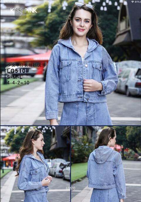Kurtka jeansowa damskie LG510 1 kolor S-L 1