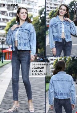 Kurtka jeansowa damskie LG393 1 kolor XS-L
