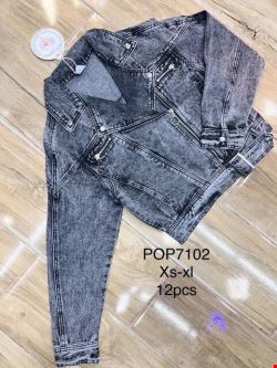 Kurtka jeansowa damskie POP7102 1 kolor XS-XL