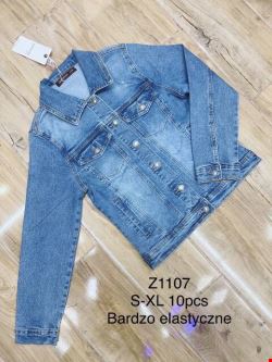 Kurtka jeansowa damskie Z1107 1 kolor S-XL