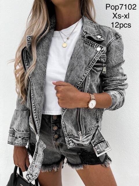 Kurtka jeansowa damskie POP7102 1 kolor XS-XL 1